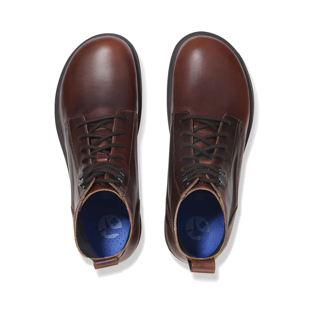 Birkenstock Men's Highwood Leather Lace Boot in Chocolate