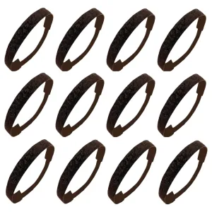 Black Glitter Headbands - 12 Pack