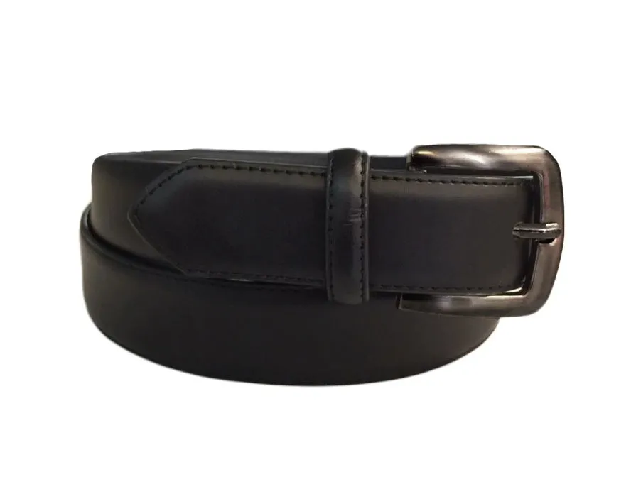 BLAISE - Black Genuine Leather Boys Plus Size Belt