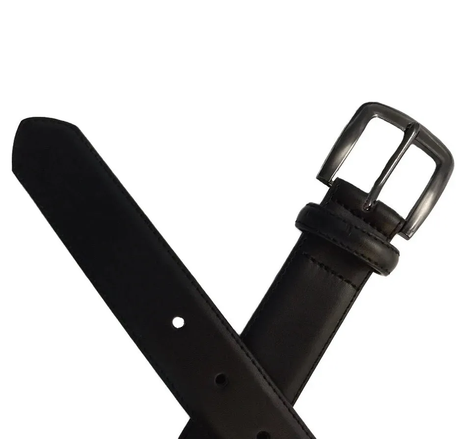 BLAISE - Black Genuine Leather Boys Plus Size Belt