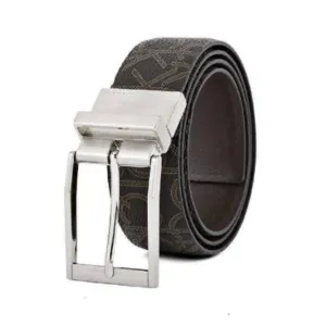 Calvin Klein Ladies Brown Monogram Reversible Twist Belt