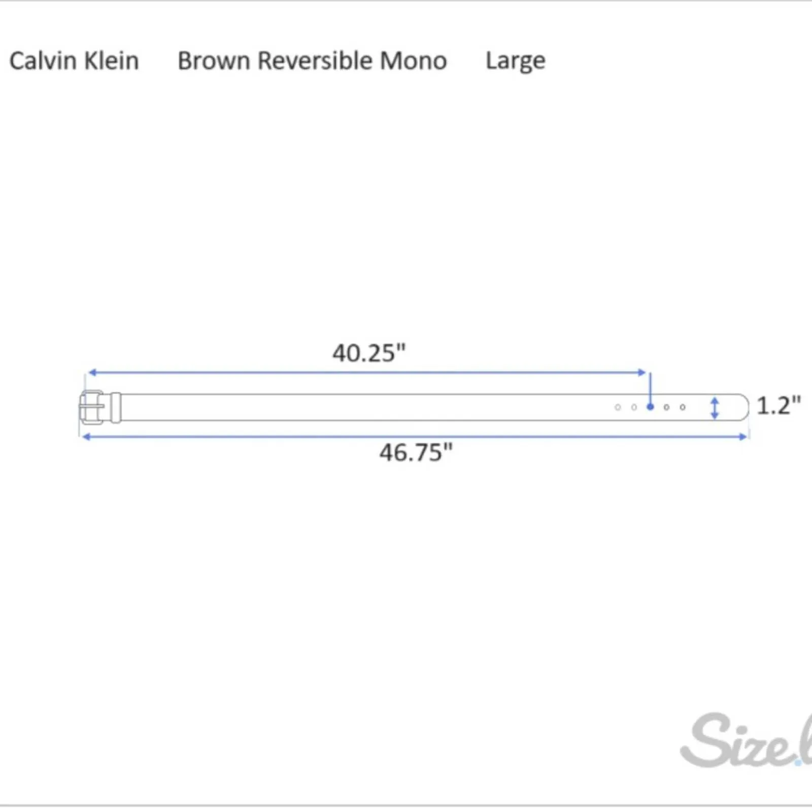 Calvin Klein Ladies Brown Monogram Reversible Twist Belt
