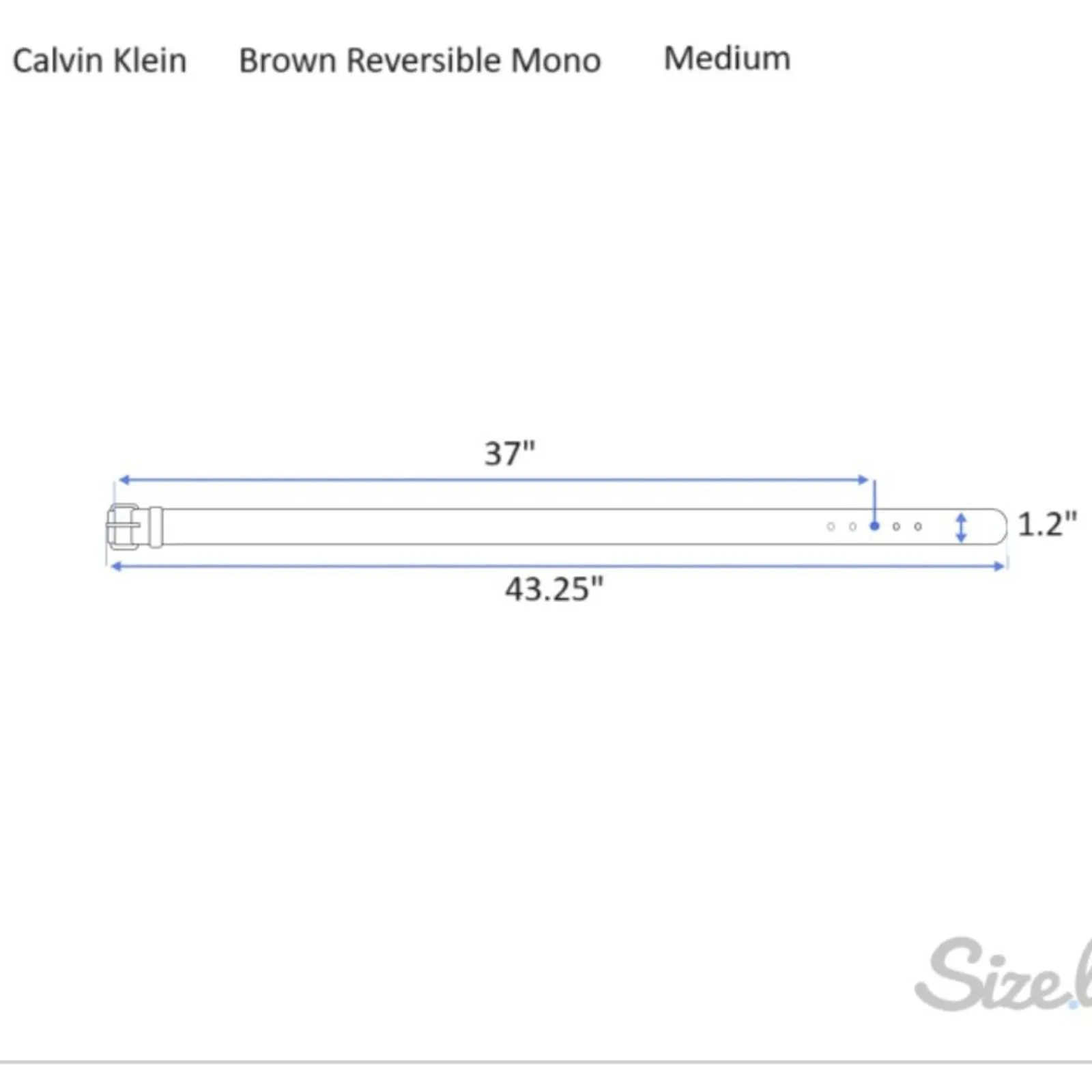 Calvin Klein Ladies Brown Monogram Reversible Twist Belt