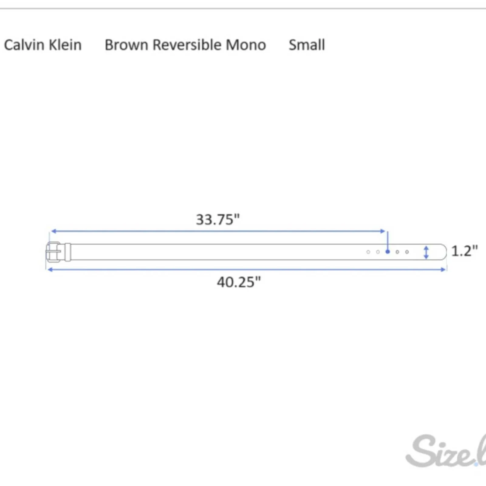 Calvin Klein Ladies Brown Monogram Reversible Twist Belt