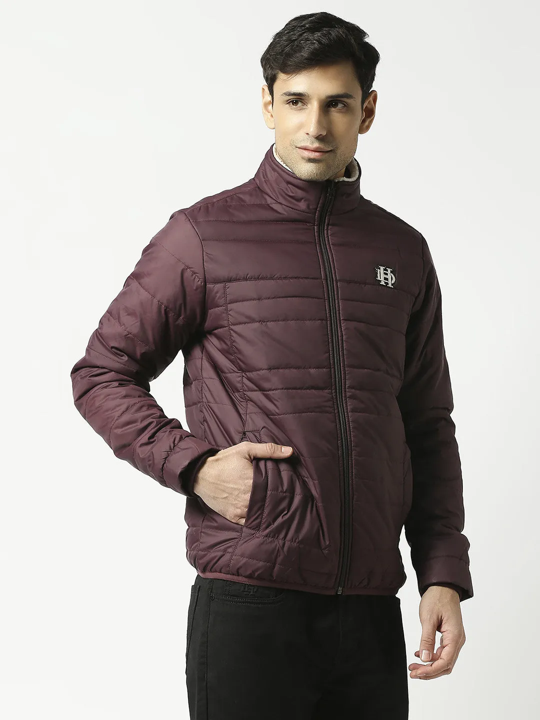Deep Wine Puffer Jacket