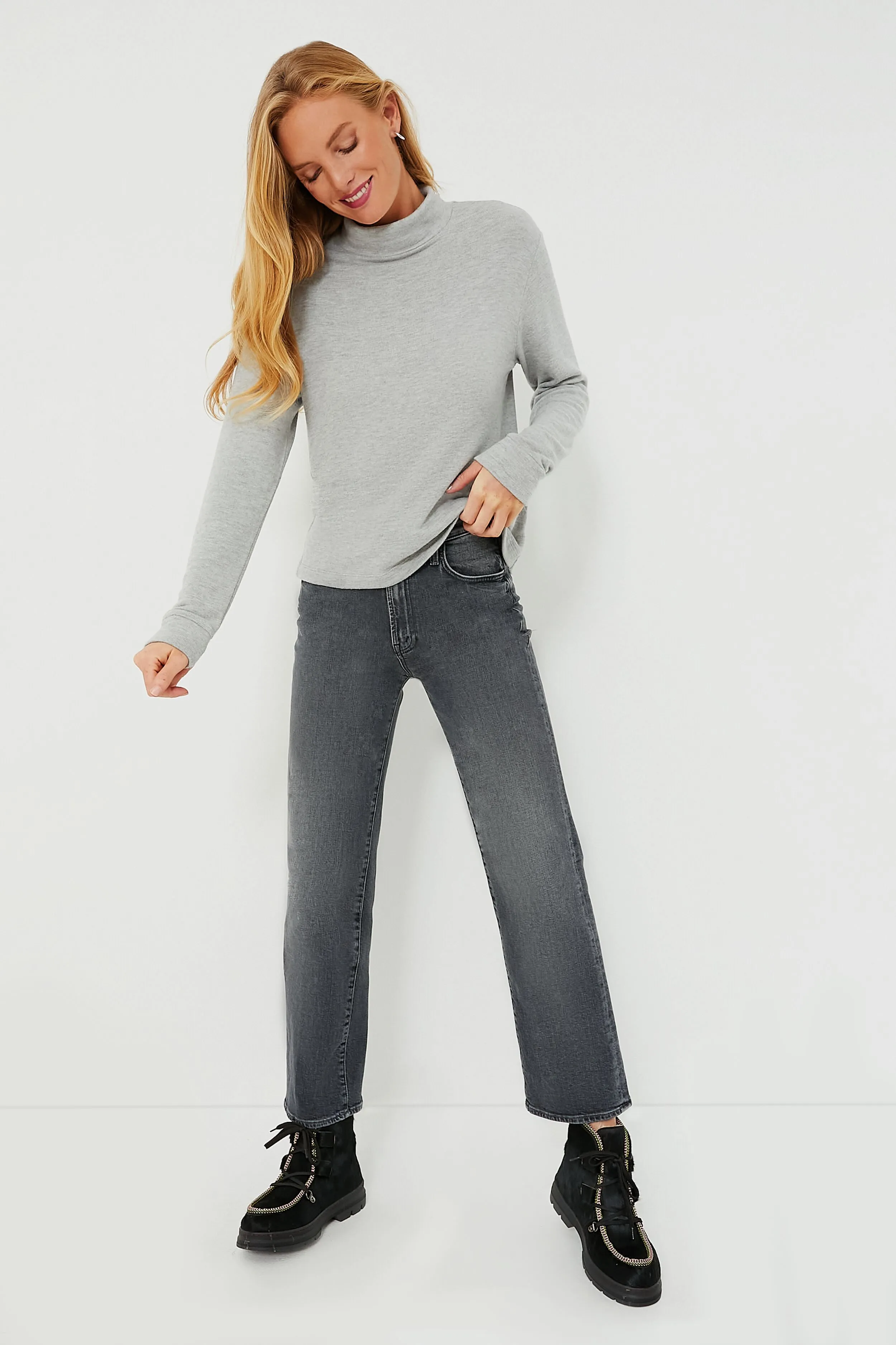 Heather Grey Sweater Turtleneck