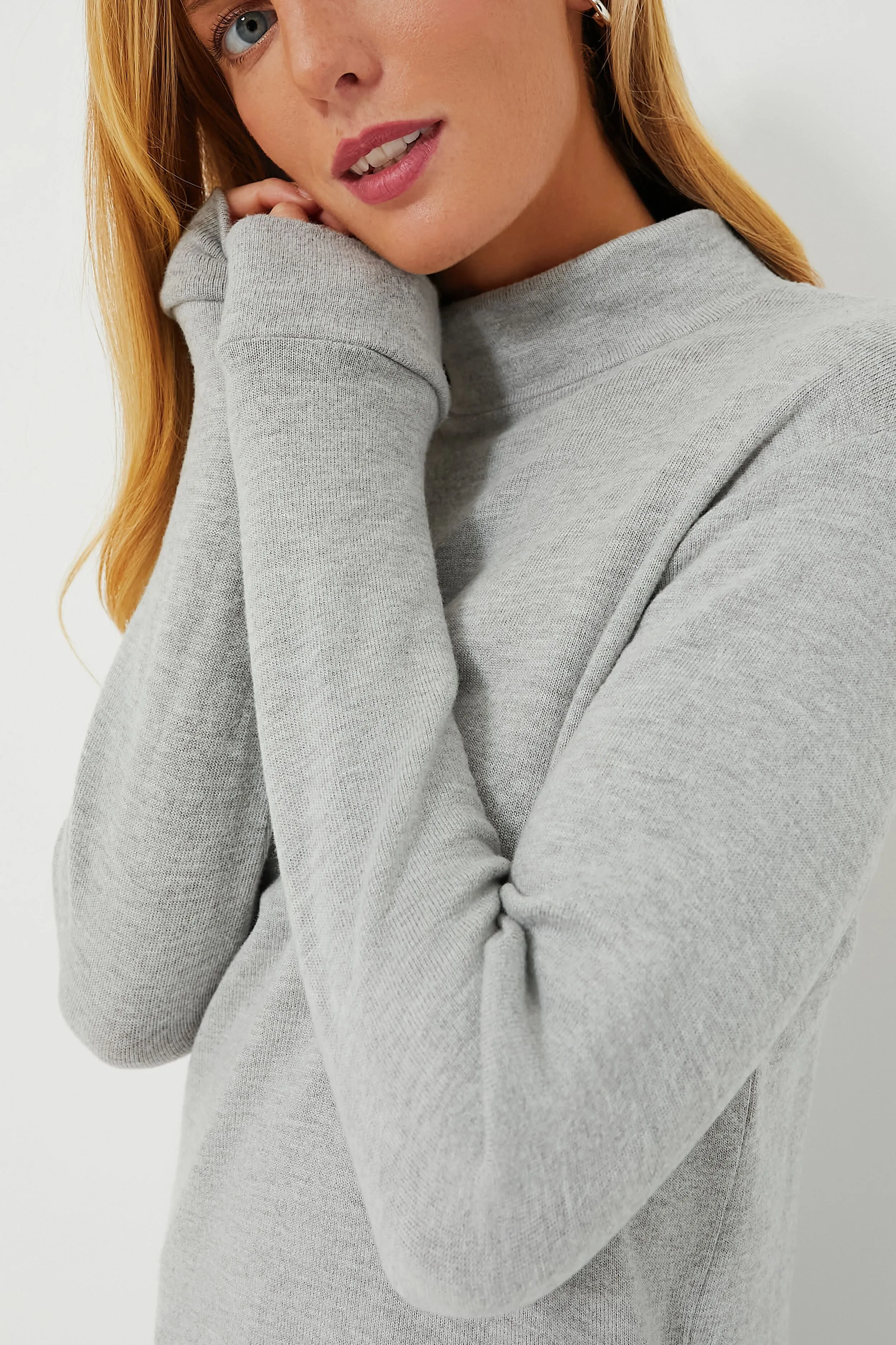 Heather Grey Sweater Turtleneck