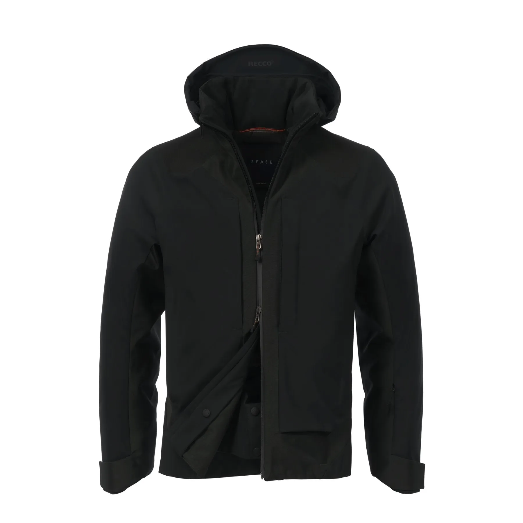 Insulated Stretch Wool and Nylon Hooded Ski Jacket in Bottle Green