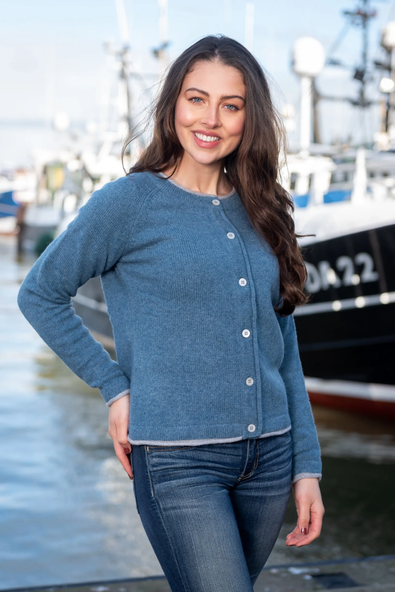 IrelandsEye Women's Killiney Cardigan | Harbour Blue