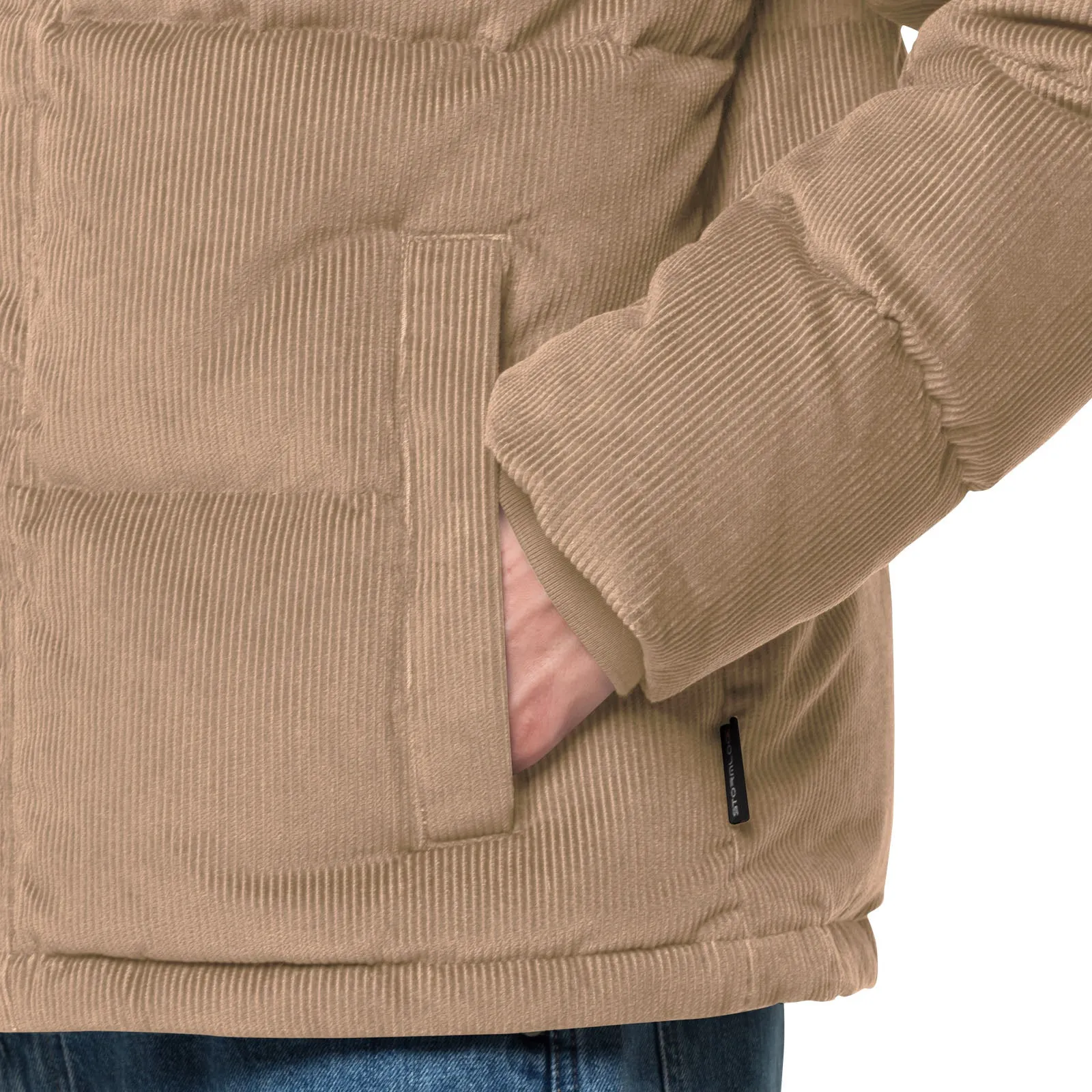 Jack Wolfskin Mens Nature Corduroy Water Repellent Jacket - Beige