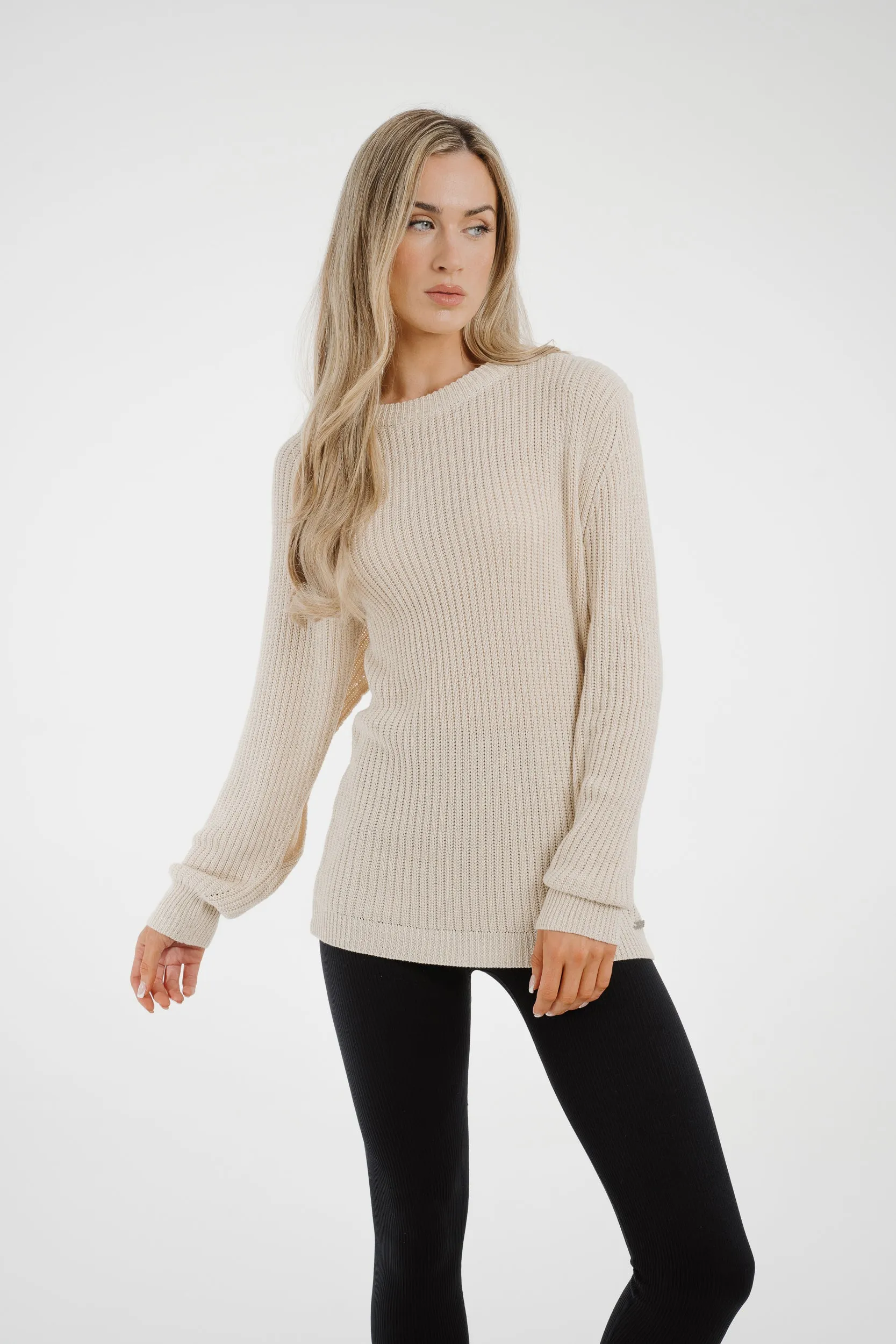 Jasmine Open Sleeve Jumper In Cream