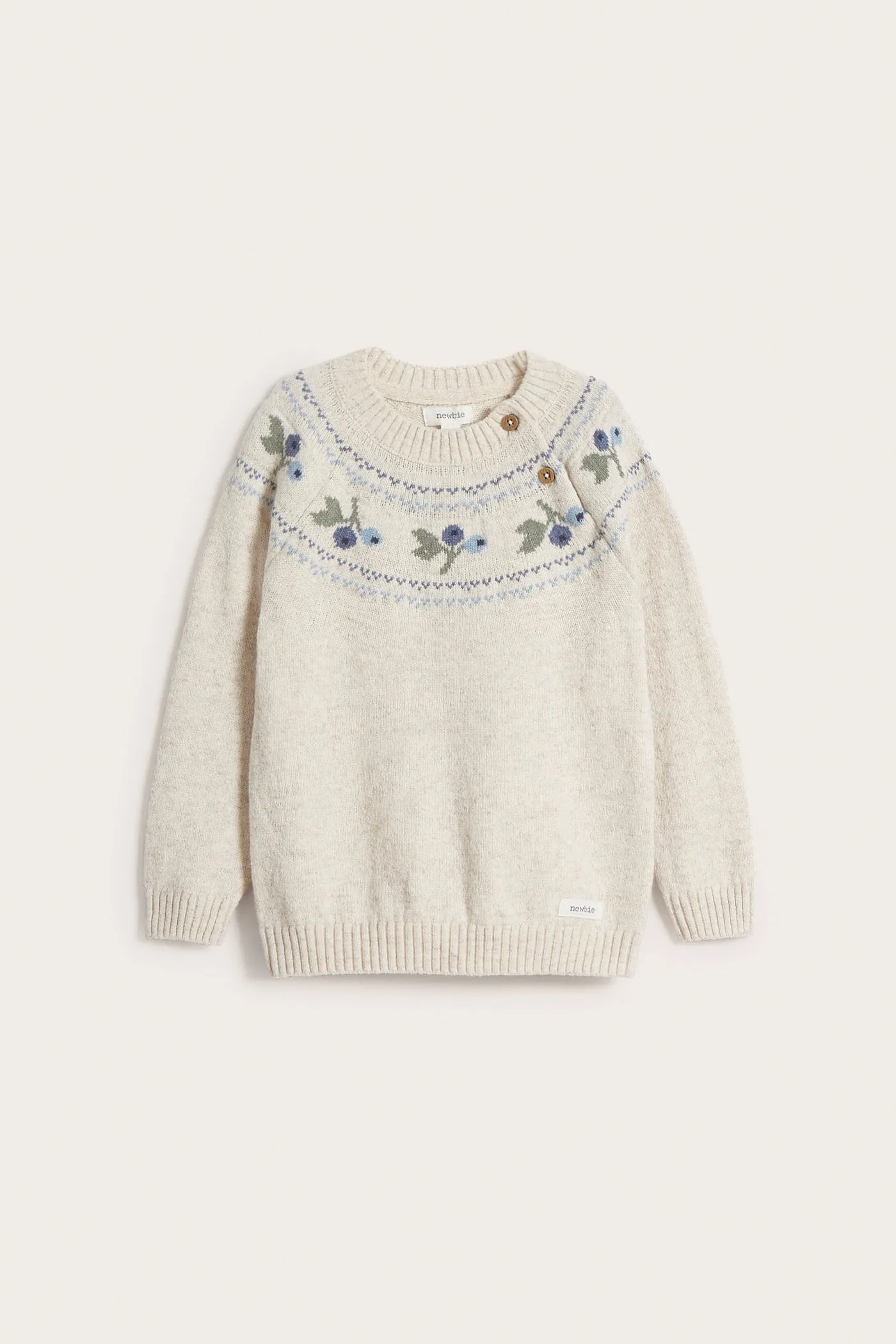 Kids' beige blueberry jumper