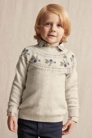 Kids' beige blueberry jumper