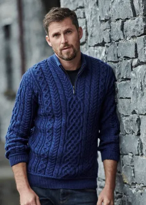 Lackaun Mens Half Aran Troyer Sweater | Clearance
