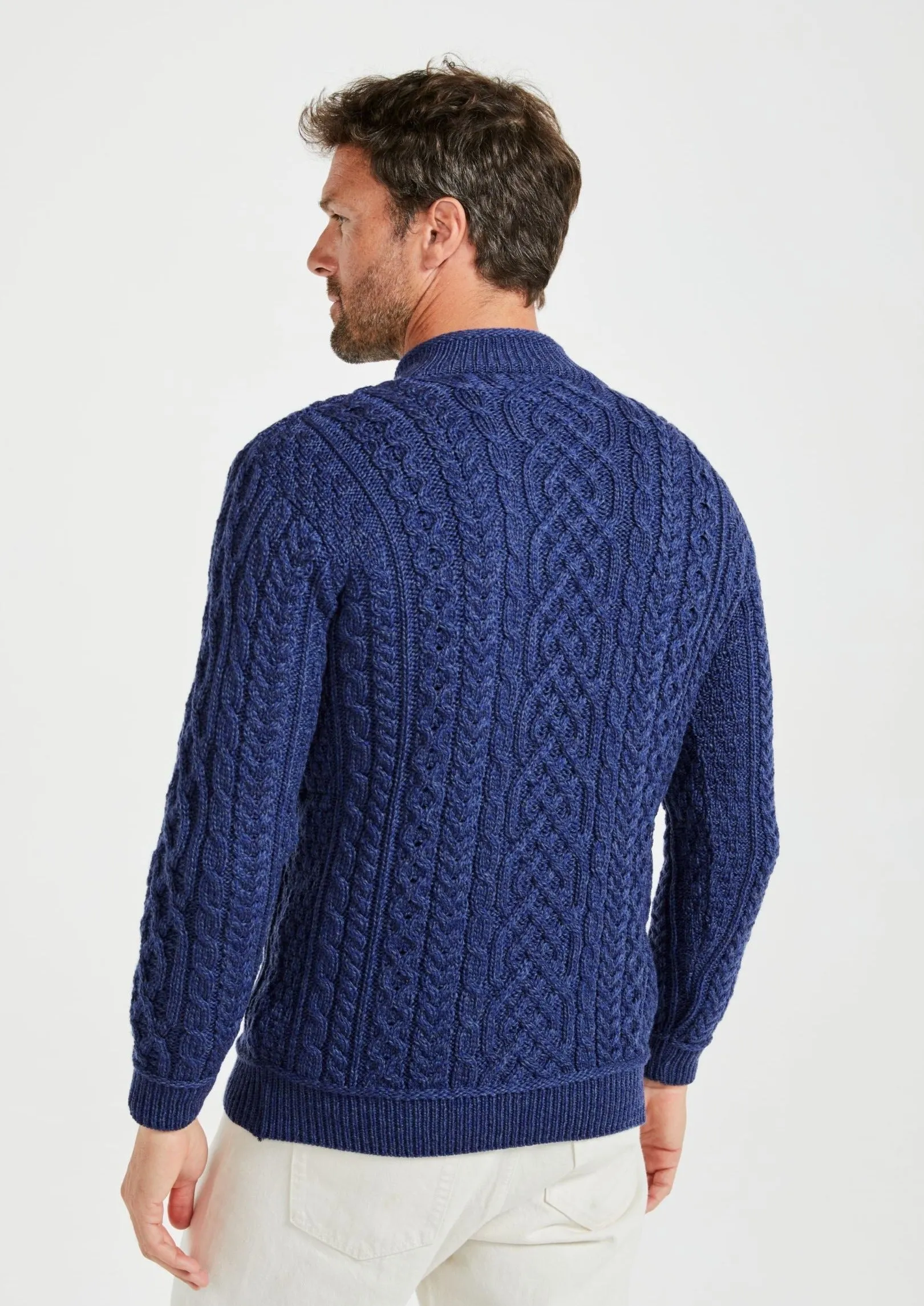 Lackaun Mens Half Aran Troyer Sweater | Clearance
