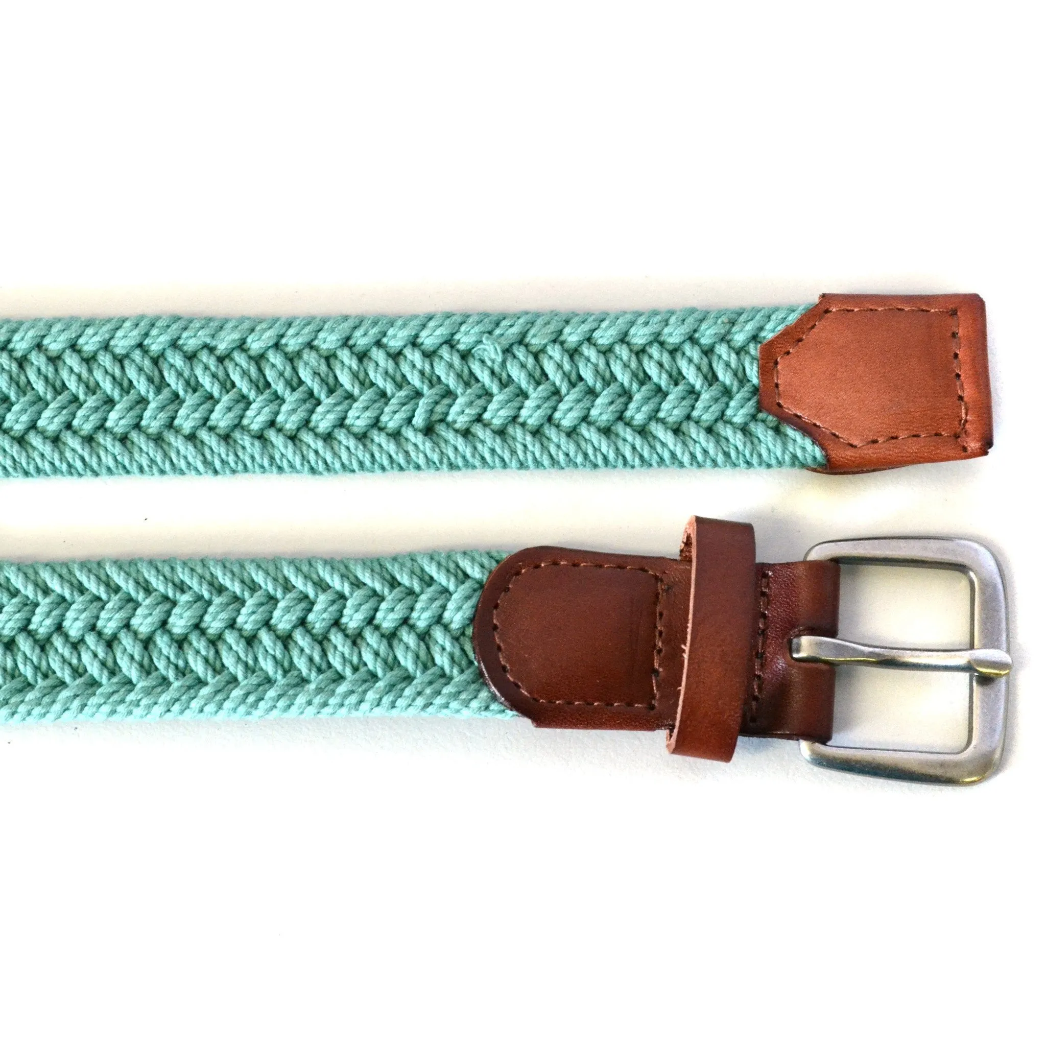 LOCK - Women  and Men Casual Green Cotton Webbing Belt