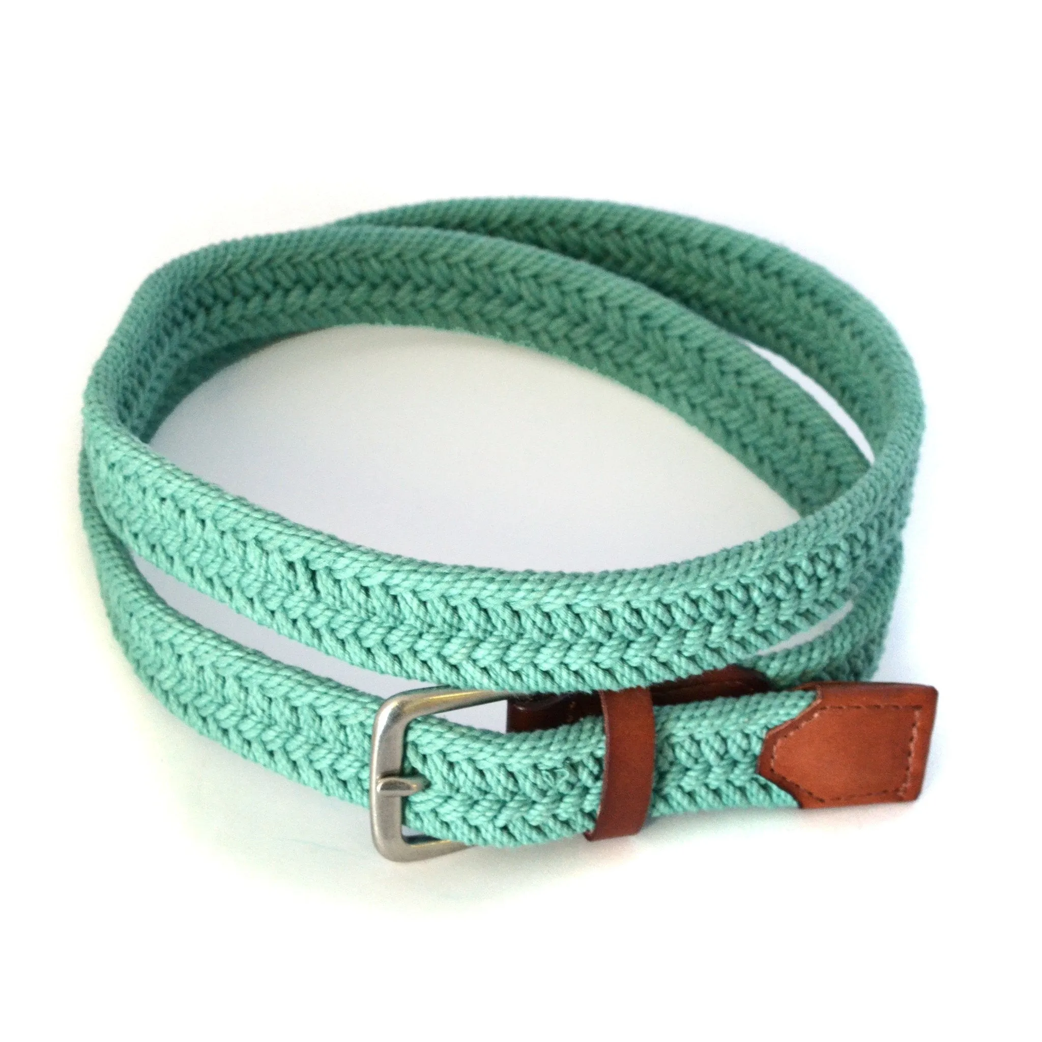 LOCK - Women  and Men Casual Green Cotton Webbing Belt