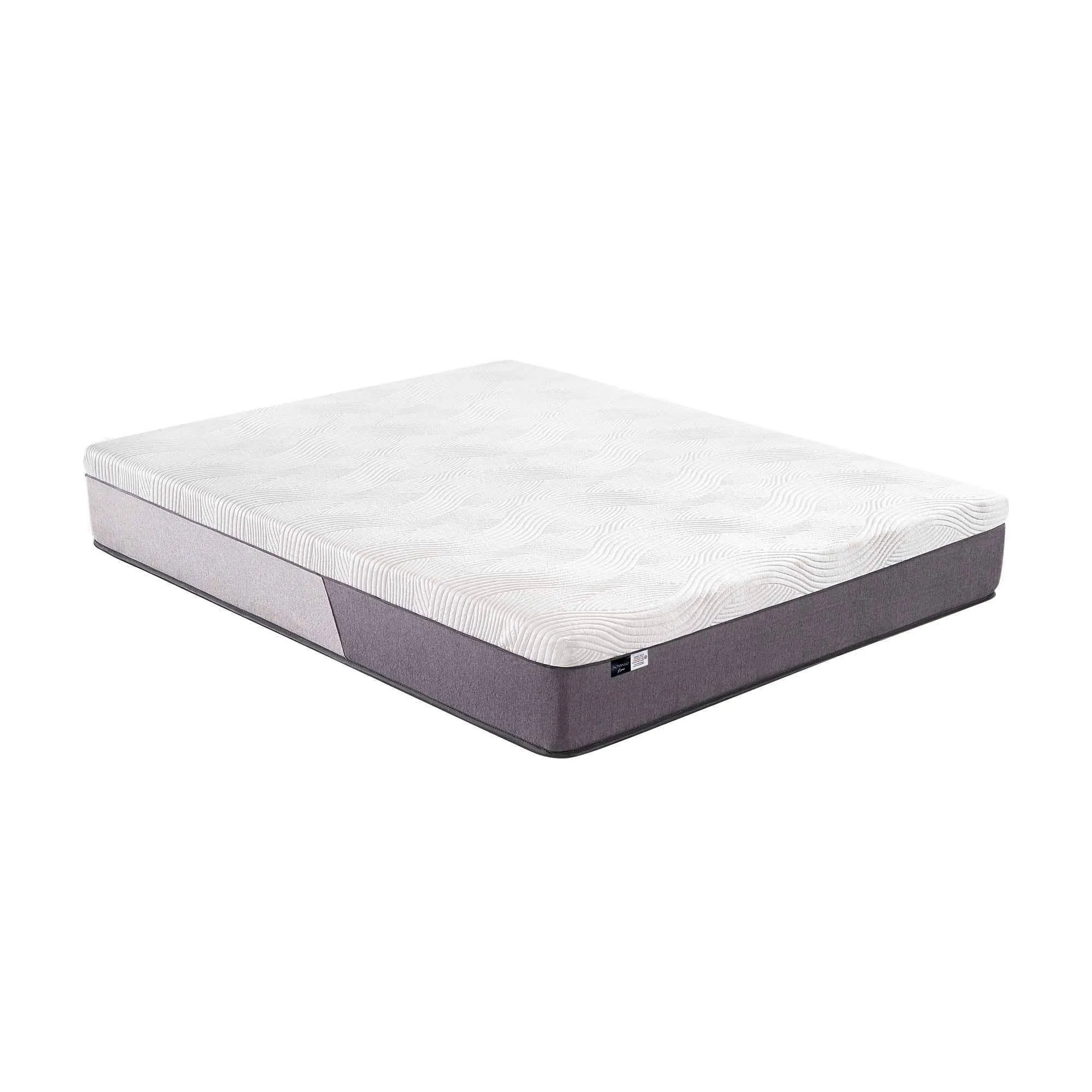 Manovel Grey Fabric Storage Bed (Water Repellent)   Somnuz® Luxe Hybrid Cooling Mattress