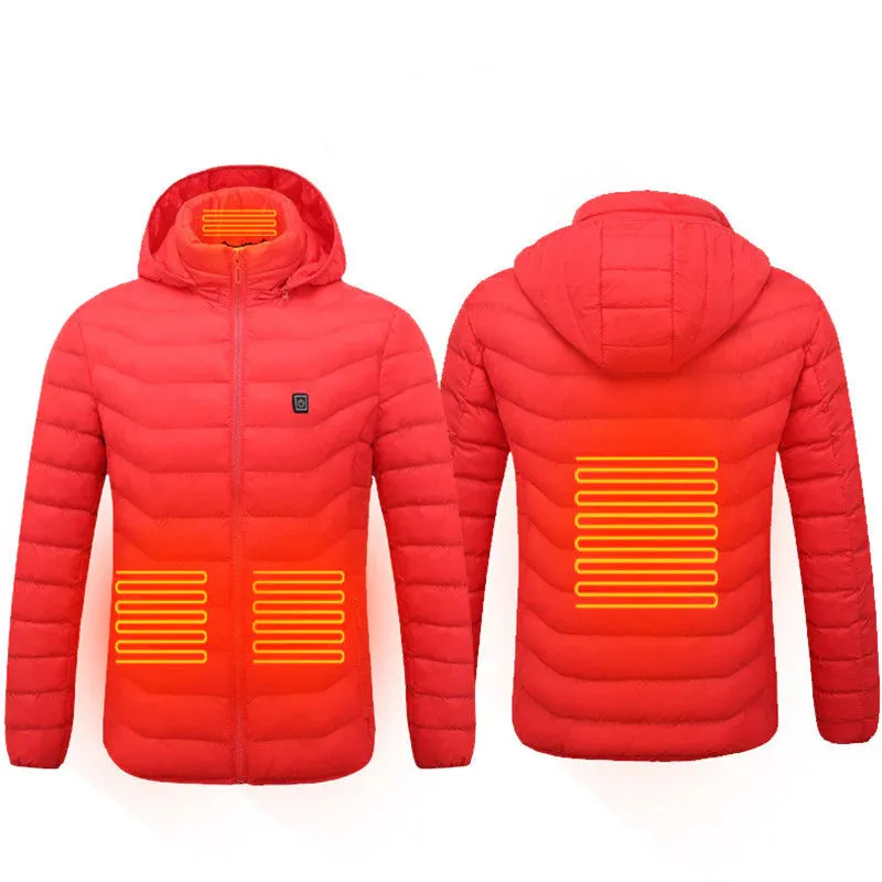 New Heated Jacket Coat USB Electric Jacket Cotton Coat Heater Thermal Clothing Heating Vest Men'S Clothes Winter