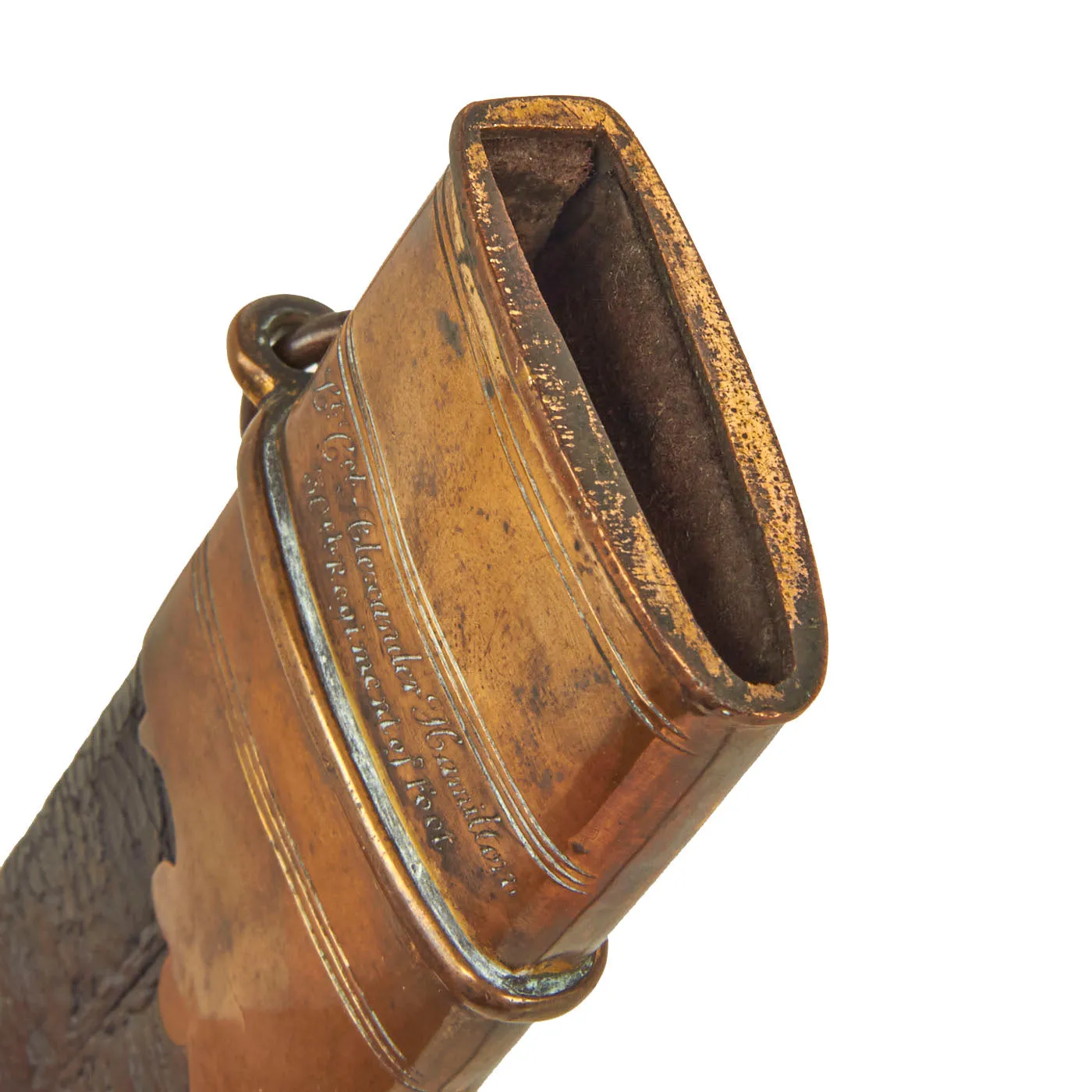 Original British Georgian Officer’s Saber with Walrus Bone Hilt Inscribed to Lt. Col. Alexander Hamilton - 30th Reg’t of Foot - Served at Quatre Bras and Waterloo