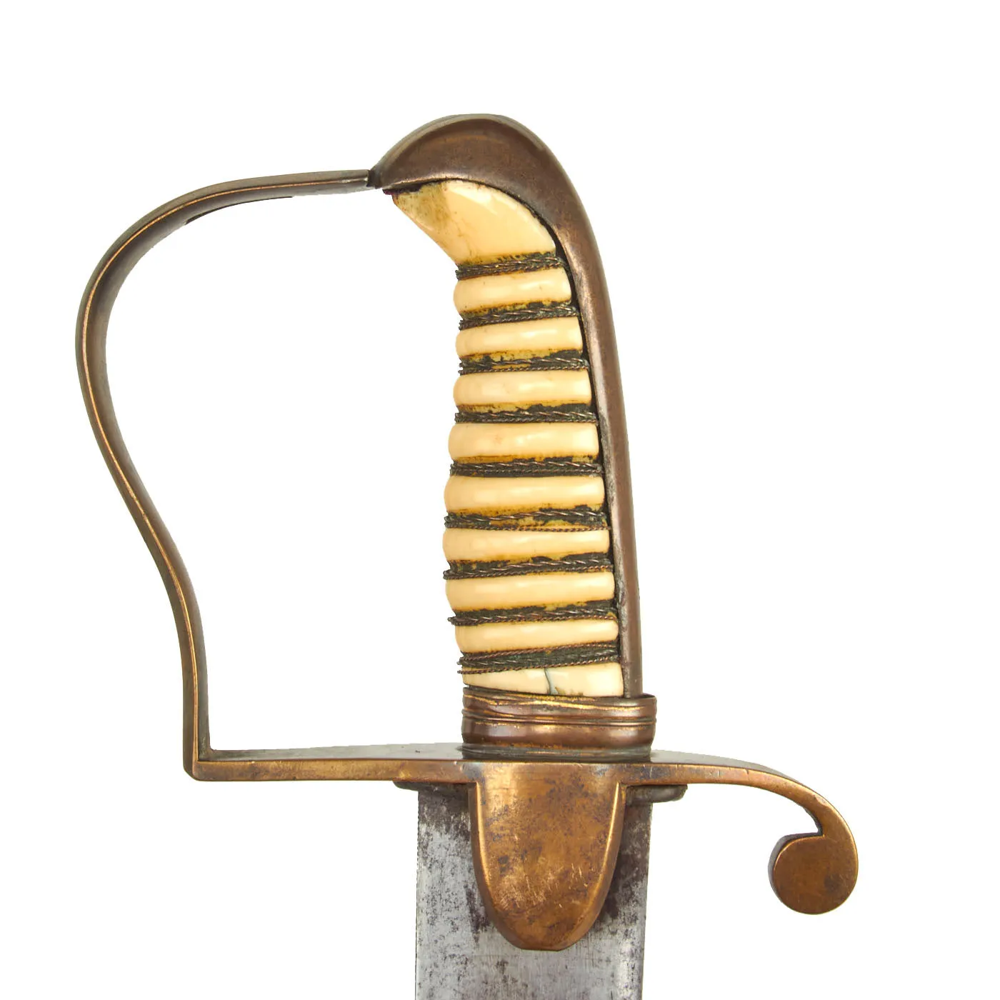Original British Georgian Officer’s Saber with Walrus Bone Hilt Inscribed to Lt. Col. Alexander Hamilton - 30th Reg’t of Foot - Served at Quatre Bras and Waterloo