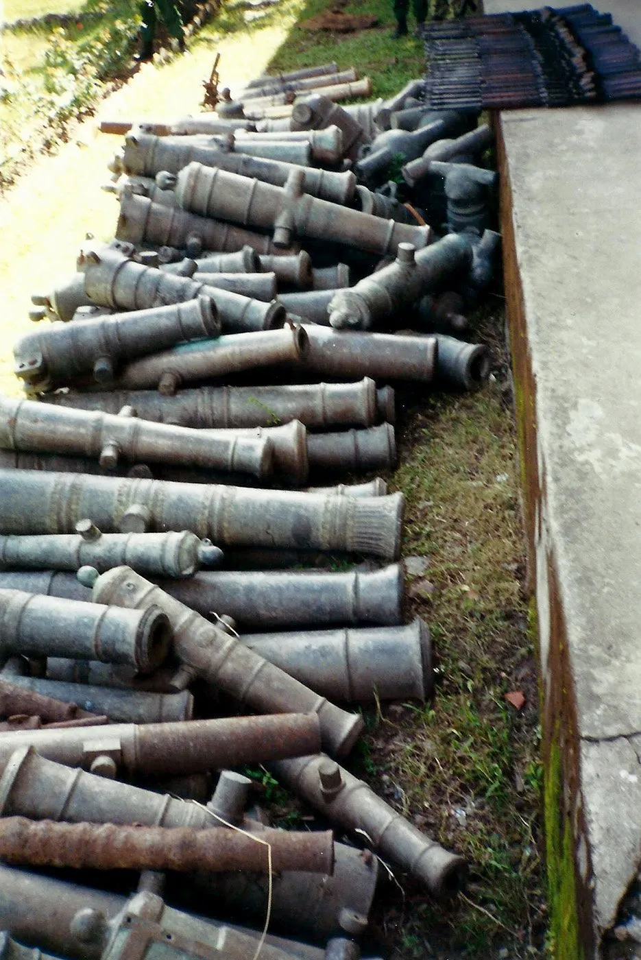 Original Imperial Russian 18th Century 12-Pounder Demi Culverin Bronze Cannon with Oak Naval Carriage