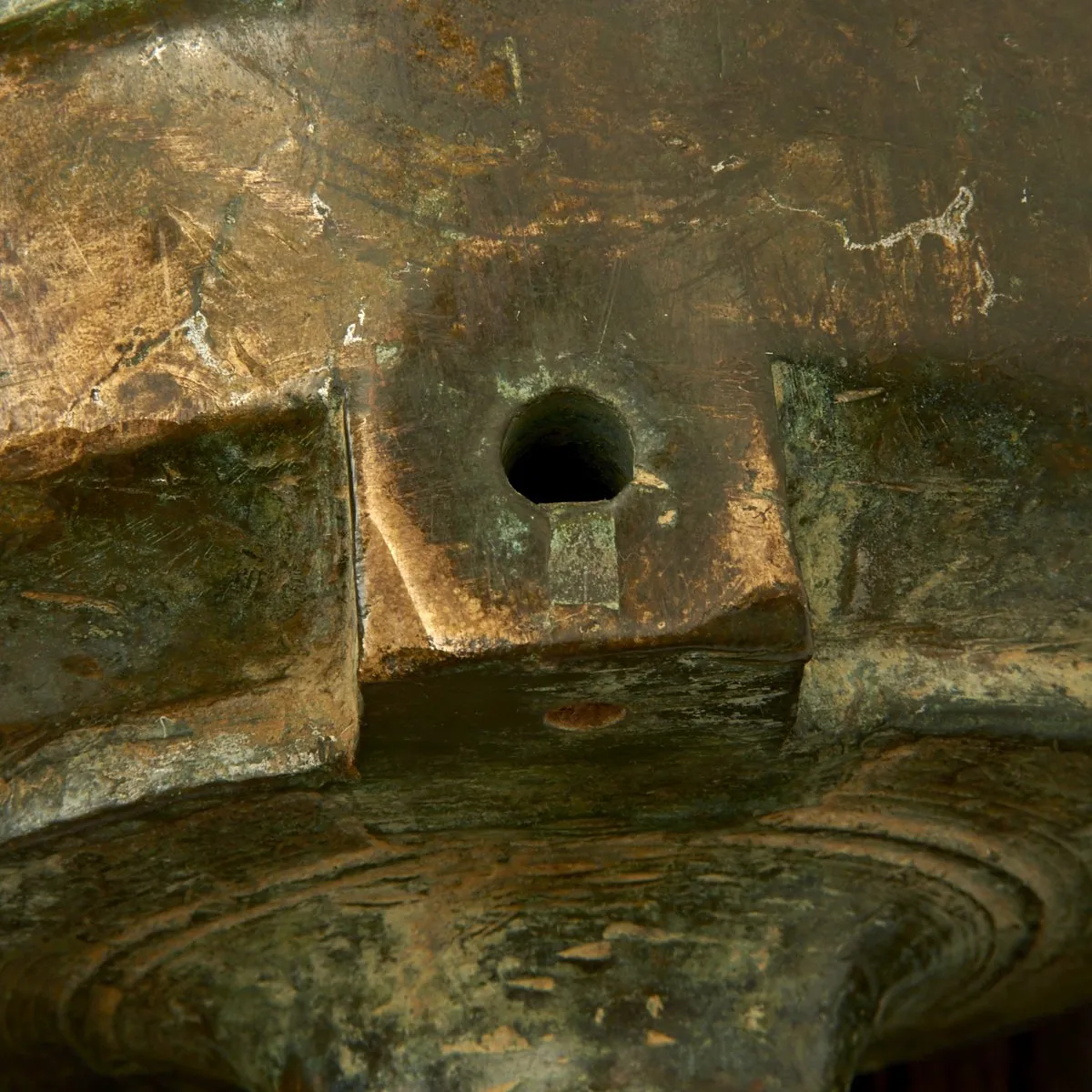 Original Imperial Russian 18th Century 12-Pounder Demi Culverin Bronze Cannon with Oak Naval Carriage