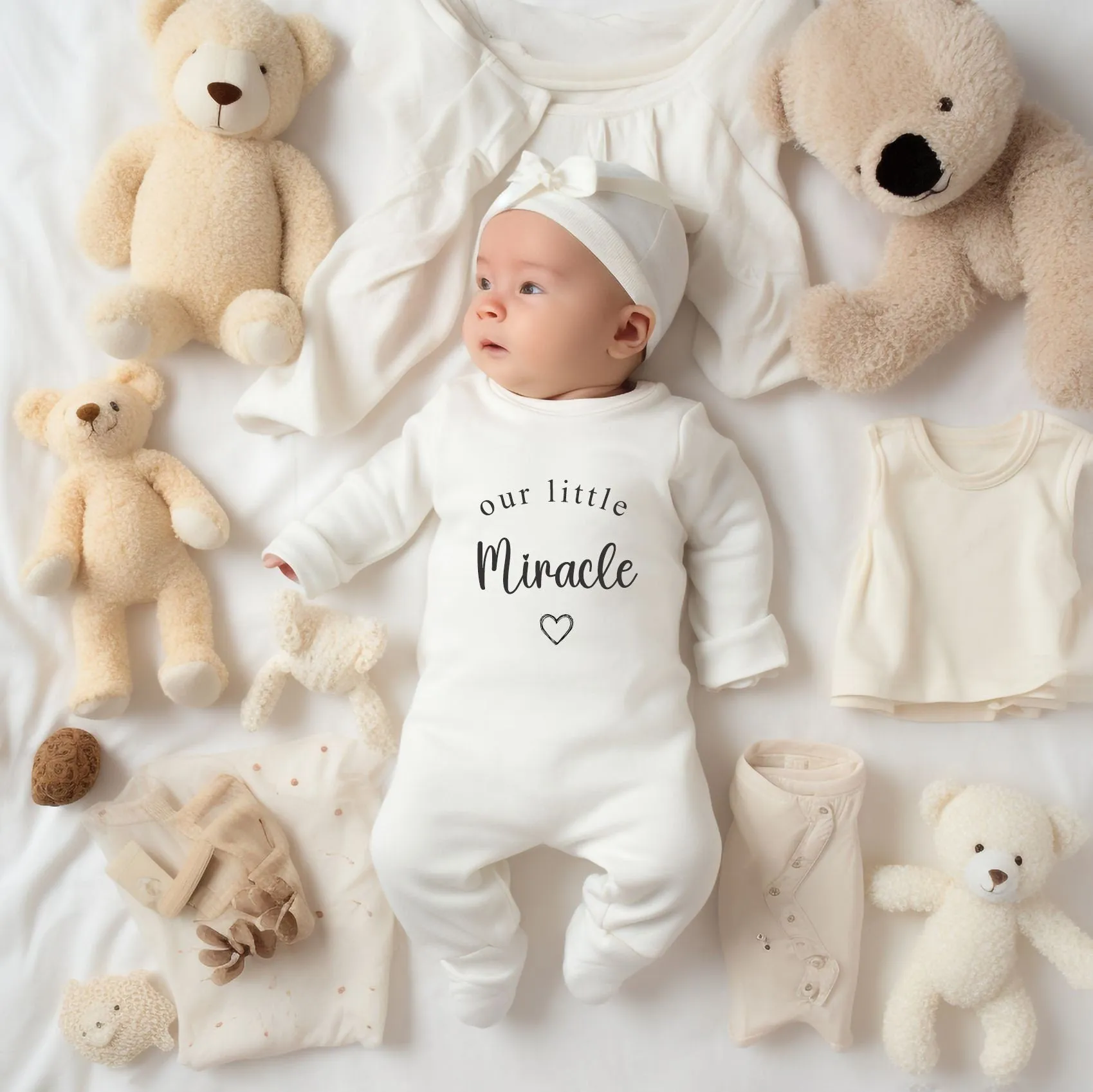Our Little Miracle Pregnancy Announcement Baby Vest/Romper - IVF
