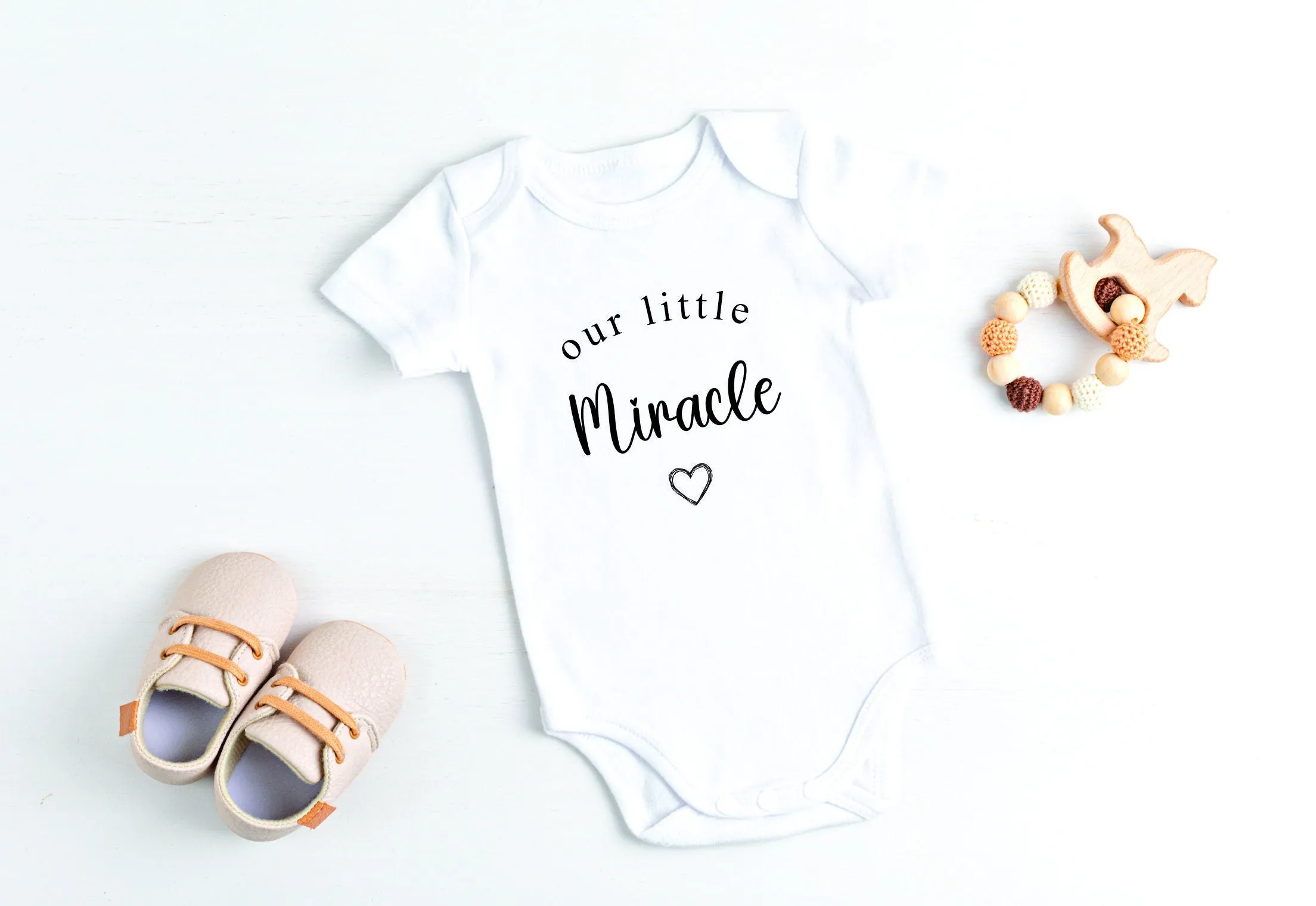 Our Little Miracle Pregnancy Announcement Baby Vest/Romper - IVF