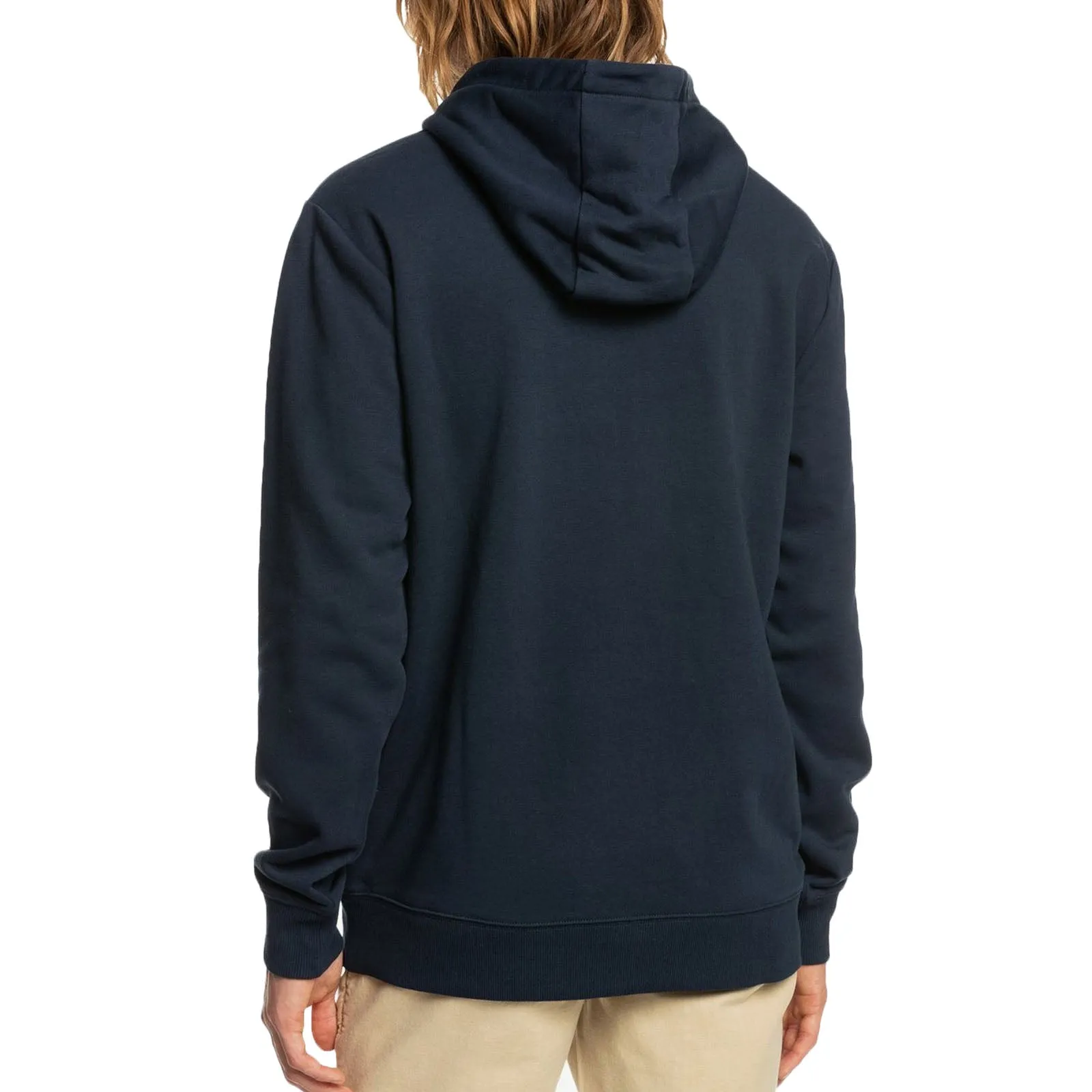 Quiksilver Mens Big Logo Casual Pullover Hoodie - Navy