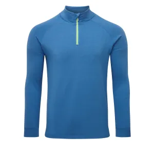Steiner Mens Soft-Tec Half Zip Thermal Top Blue/Lime