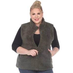 Zip up sherpa vest - Plus